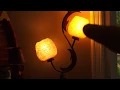 Spaghetti Lucite Mid Century Modern Floor Lamp - burnt orange