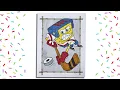Coloring Spongebob Squarepants Playing Hockey Coloring Page with Markers Speed Coloring Time Lapse