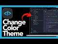 How to Change the Color Theme in Visual Studio Code