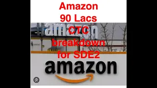 Amazon SDE2 90 Lacs Detailed CTC Breakdown Base Bonus Stocks Benefits