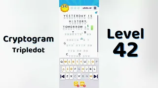 Cryptogram Tripledo Level 42 Solutions Logic Puzzle Game Mini Boss