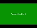 Chapter 11 Polymorphism Part 1