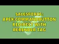 Salesforce apex commandButton redirect with rerender tag 2 Solutions