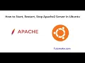 How to Start Stop Restart Apache 2 Ubuntu 22 04