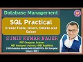 DBMS 12 Database Management Part 12 SQL Practical 1 Create Table Insert Delete Select