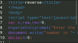JavaScript Code Reverse of The Given Number JavaScript Reverse Number anWriter Mobile Web Coding