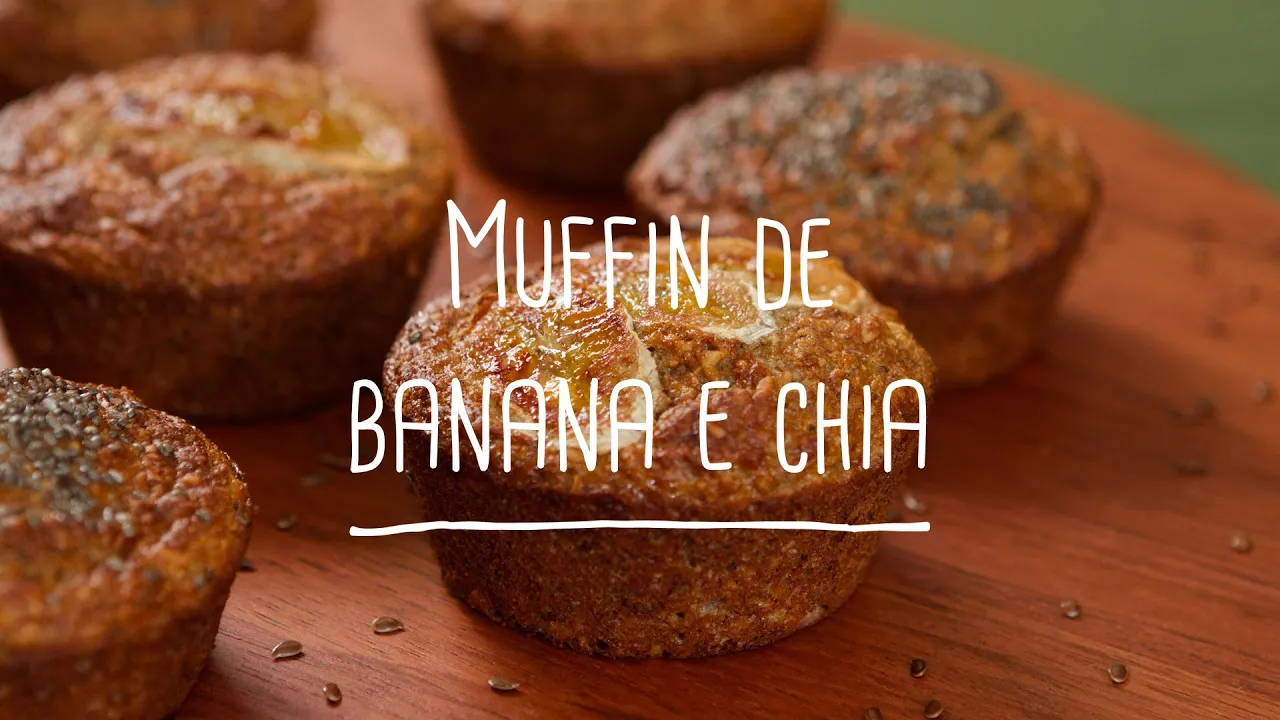 MUFFIN DE BANANA E CHIA SEM FARINHA RECEITA SAUDÁVEL LUCILIA DINIZ