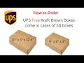 How to Order the Free UPS Brown Boxes