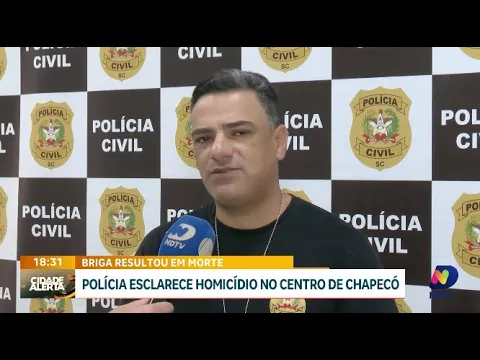 Polícia esclarece homicídio no centro de Chapecó: briga resultou em morte