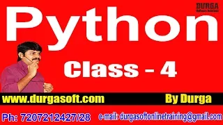 Learn Python Programming Tutorial Online Training by Durga Sir On 01-05-2018 7AM