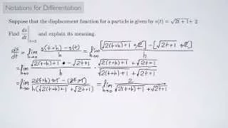 Single-Variable Calculus 1 Notations for Differentiation