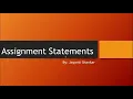 6 Assignment statements in Python