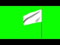 White flag green screen
