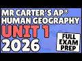 AP Human Geography Unit 1 Review 30-Minute Study Session - Mr Carter s Guides