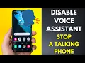 How to stop a talking phone disable voice guide in Android phone turn TalkBack off