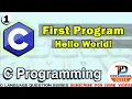 print your first message on console screen c language beginner level first Code