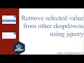 How to show hide same option from other dropdown according to first dropdown using jQuery