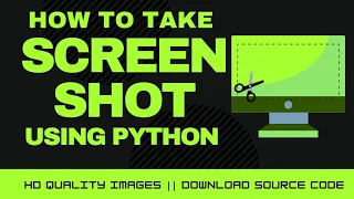 HINDI How To Take Screenshot Using Python Program Take Screenshots From Python Pyscreeshot