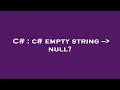 C c empty string -