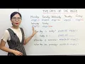 The Days of the Week in Mandarin Chinese Beginner Lesson 6 HSK 1