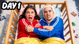 تحدي السرير الكبير 🤩 ضد الصغير 😱 أنهيار و بكاء ندى 😭💔!