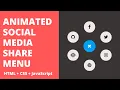 How to Create Animated Share Menu Button using HTML CSS JavaScript