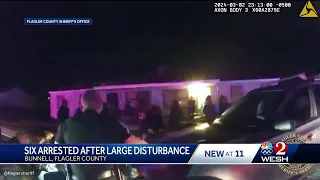 Deputies 6 arrested after large disturbance in Flagler County neighborhood