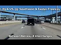 I-69 US-59 Southwest Eastex Freeway Houston TX Between Beltway-8 Interchanges - 4K