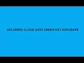Securing Cloud Data under Key Exposure Java Projects CSE Application Projects