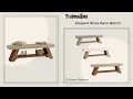 Tribesigns Wood Upholstered Entryway Storage Bench Modern Farmhouse Accent Bench - YT0098