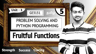 Fruitful Functions in Tamil Problem Solving and Python Programming in Tamil GE3151 in Tamil Unit 3