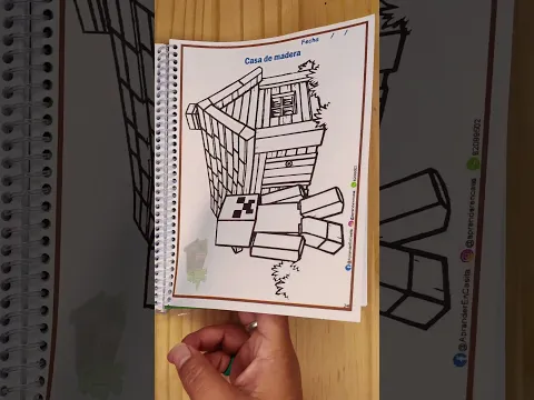 librito para colorear de #minecraft si te gustó😍 dale👍🏽 y subs▶️ para➕ #aprenderencasa #coloringbook