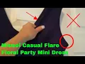 How To Use Miusol Casual Flare Floral Party Mini Dress Review