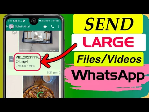 Download MP3 How to Send Large Files / Videos in WhatsApp 2024