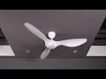 reiga 52-in White Ceiling Fan with Dimmable LED Light Remote Control DC Motor Timer ETL Listed