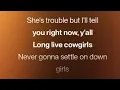 Morgan Wallen – Cowgirls (Lyrics) ft. ERNEST 😎 | Official Lyric Video