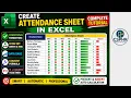 Create Smart Attendance Sheet in Excel Full Tutorial