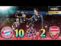 Historic Match Bayern Munich 10-2 Arsenal Highlights and Match Goals