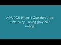 GCSE AQA Paper 1 2021 Array trace question