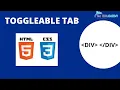 How to Create A Toggleable Tab Tab Creation Part 1 HTML CSS JS