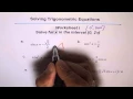 Trigonometric Equations Worksheet I - EDEXCEL