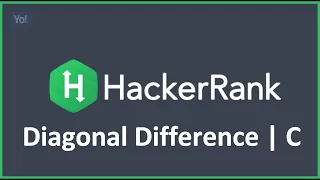 Diagonal Difference Hacker Rank solution in C programming