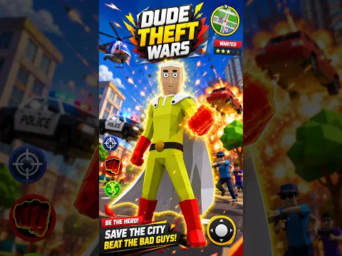 jack becomes saitama in Dude Theft Wars - Op Bhai !!