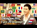 Download Lagu Despacito (Multi-Language Cover) 1 Guy Singing in 20 Different Languages - Travys Kim
