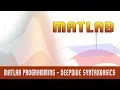 38 Matlab Programming Deep Dive Syntax Basics - MATLAB