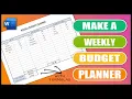 How to Create a Weekly Budget Planner in Word EASY TUTORIAL