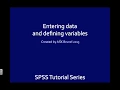 Enter data and define variables in SPSS YouTube