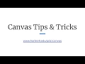 Canvas Tips Tricks Create Informal Student Evaluations