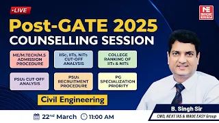Post-GATE 2025 Counselling Session Civil Engineering MADE EASY