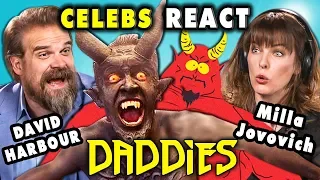 Download CELEBS REACT TO DADDIES (ft. HELLBOY Cast David Harbour \u0026 Milla Jovovich) MP3